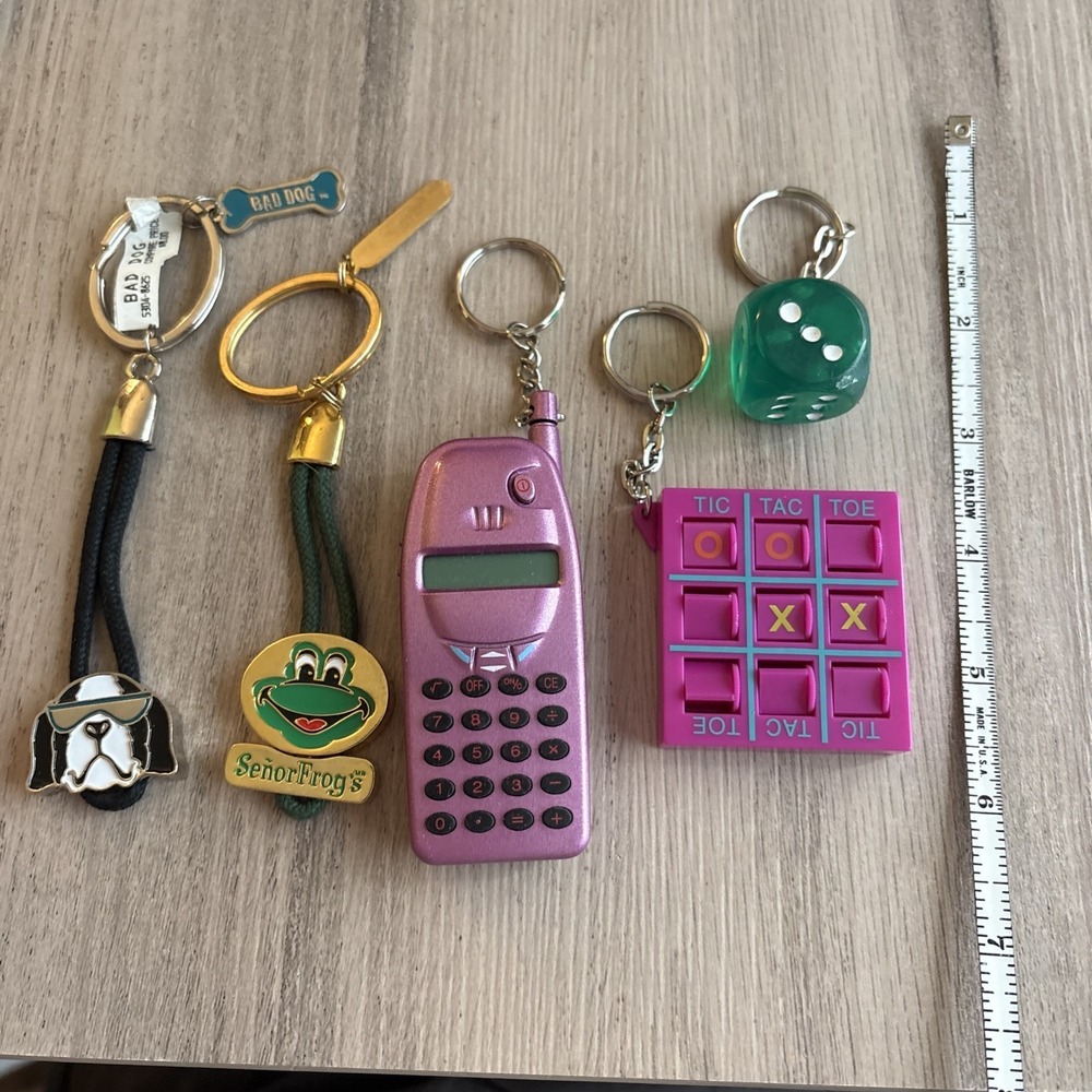 Vintage 1980's-1990's Novelty Keychain Lot of 5 - Picture 4 of 4
